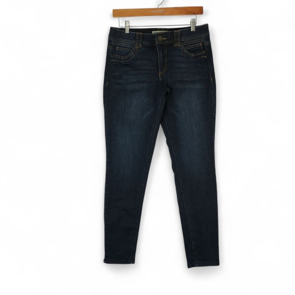 Democracy Jeans Womens 6 (31x29.5) Dark Wash Stretch Denim Skinny Ab Technology